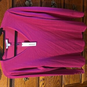 Chico's Women's Pink V-Neck Pullover Sweater